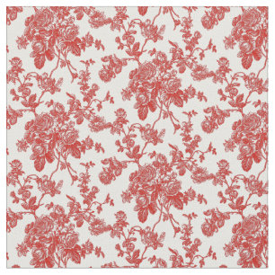 PixDezines toile red roses/DIY background color Fabric