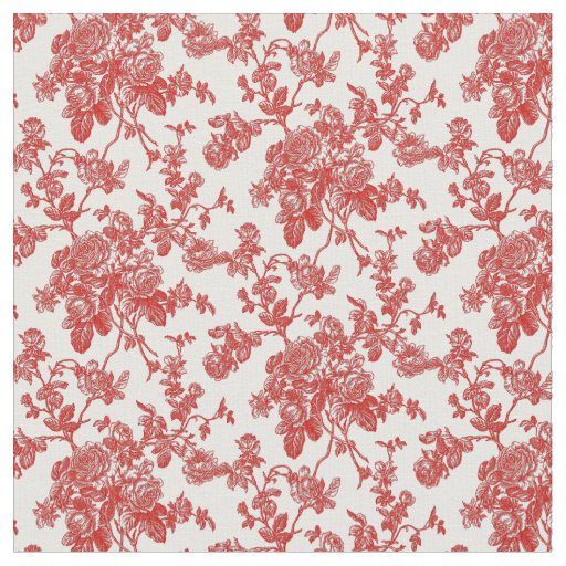PixDezines toile red roses/DIY background color Fabric