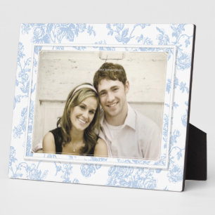 PixDezines toile/roses/blue/diy background color Plaque