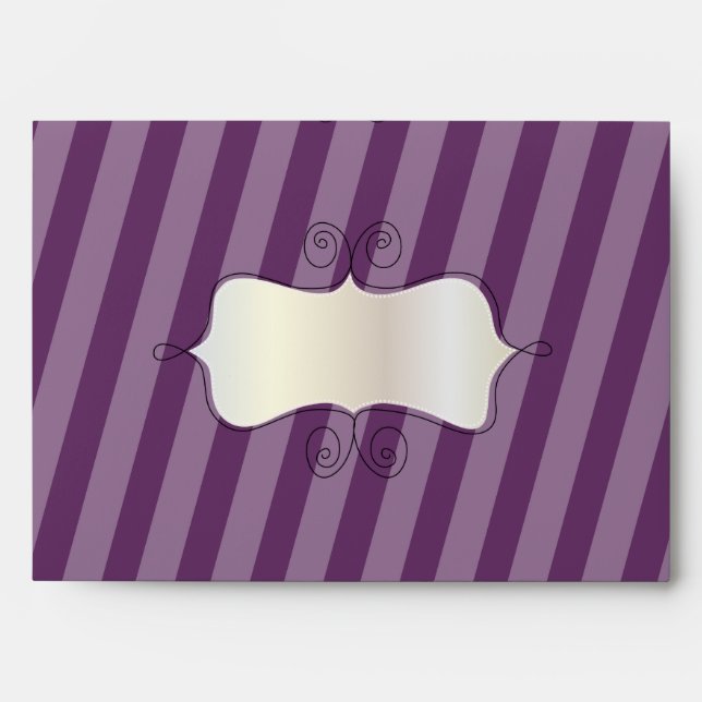 PixDezines Tone on Tone plum stripes Envelope (Front)