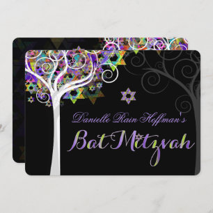 PixDezines tree of life Bat Mitzvah/chalkboard Invitation