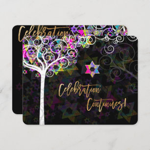 PixDezines Tree of Life Bat Mitzvah/Reception Invitation