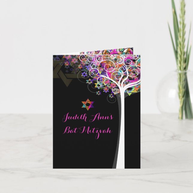 PixDezines tree of life/mitzvah/DIYbackground Card (Front)