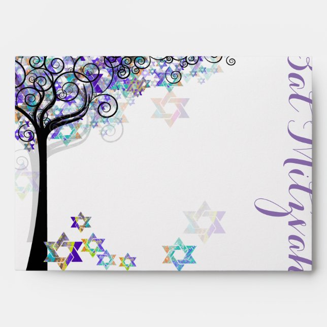 PixDezines tree of life/Mitzvah Envelope (Front)