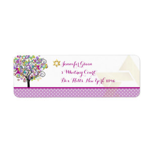 PixDezines tree of life/mitzvah Label