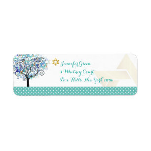 PixDezines Tree of Life/Mitzvah Label