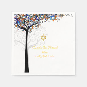 PixDezines tree of life/mitzvah Napkins