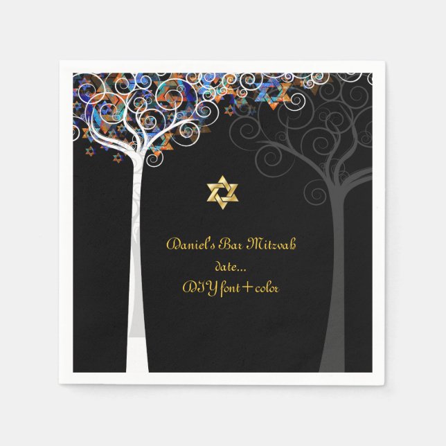 PixDezines tree of life/mitzvah Paper Napkins (Front)