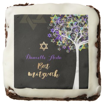 Pixdezines Tree Of Life/purple Brownie by custom_mitzvah at Zazzle