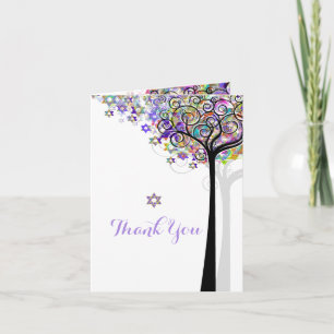 PixDezines tree of life/thank you/DIYbackground Letterpress Thank You Card