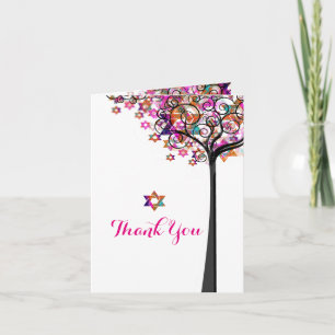 PixDezines tree of life/thank you/DIYbackground Letterpress Thank You Card