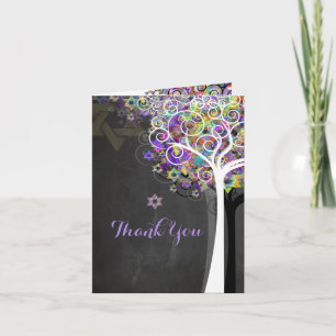 PixDezines tree of life/thank you/DIYbackground Letterpress Thank You Card