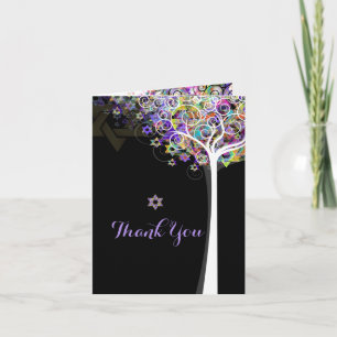 PixDezines tree of life/thank you/DIYbackground Letterpress Thank You Card