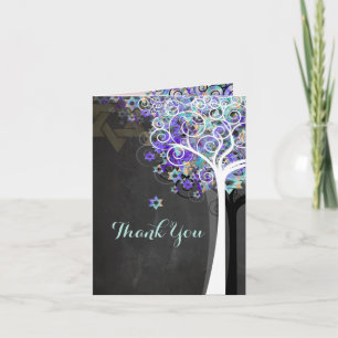 PixDezines tree of life/thank you/DIYbackground Letterpress Thank You Card