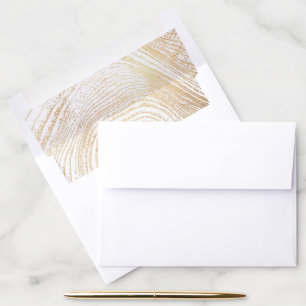 PixDezines Tree Rings Faux Gold Foil Envelope Liner
