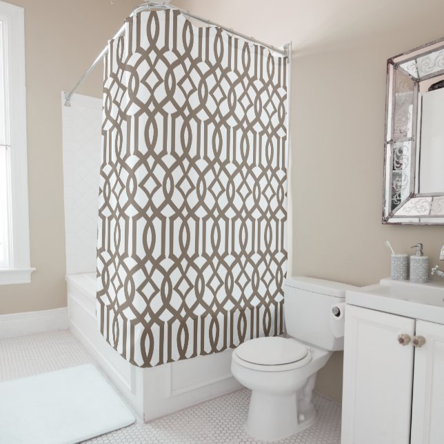 PixDezines Trellis/DIY Color/Adjustable Pattern Shower Curtain (In Situ)