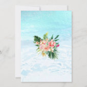PixDezines Tropical Flowers+Beach Quinceanera Invitation (Back)