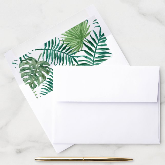 PixDezines Tropical Foliage, Greenery Envelope Liner (Desk)