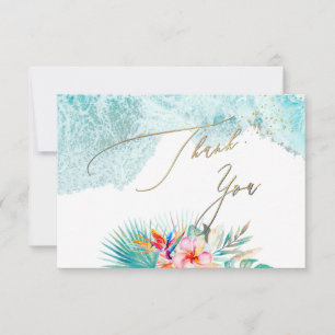 PixDezines Tropical Paradise Beach Thank You Invitation