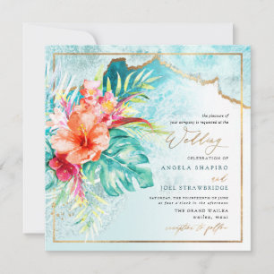 PixDezines Tropical Paradise Beach Waves Invitation