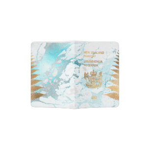 PixDezines Turquoise Marble, New Zealand Passport Holder