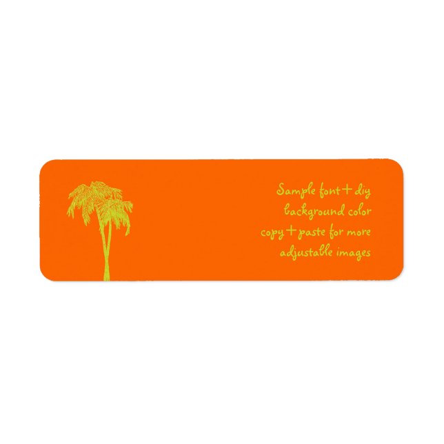 PixDezines twin palms/DIY background color Label (Front)