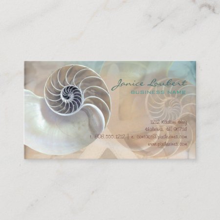 Pixdezines Under The Sea, Nautilus Business Card
