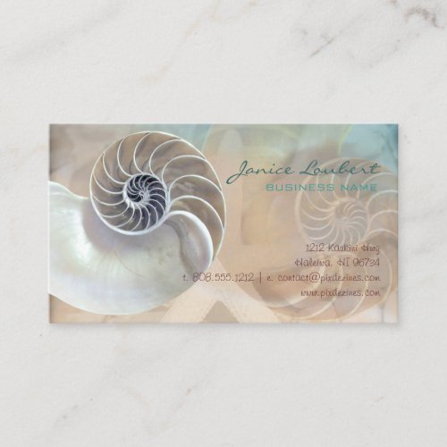 PixDezines Under the Sea Nautilus Business Card