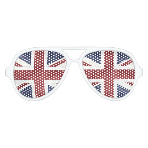 PIXDEZINES UNION JACK AVIATOR SUNGLASSES