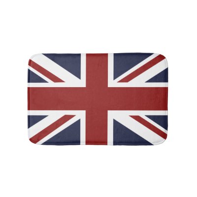 Original Cross Stitch Design Union Jack Bathroom Mat Zazzle Com