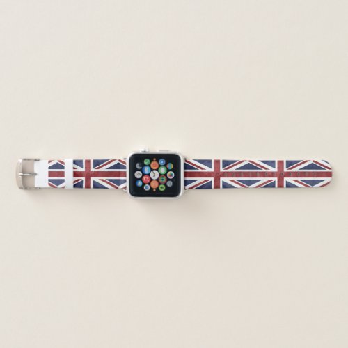 PIXDEZINES UNION JACK WATERCOLOR BRITISH FLAGS APPLE WATCH BAND