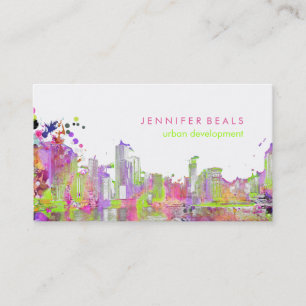 PixDezines urban grunge lakeshore color run♥ Business Card