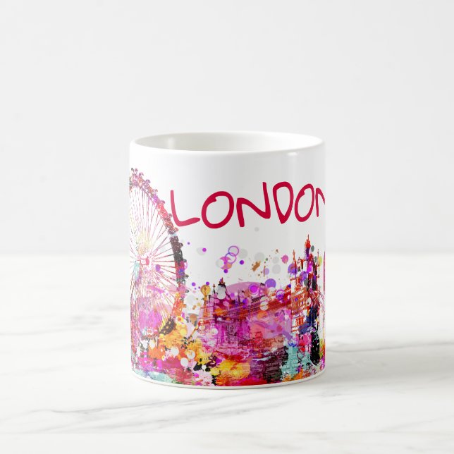 PixDezines urban/london/DIY background color Coffee Mug (Center)