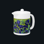 PixDezines van gogh iris/st. remy Teapot<br><div class="desc">PixDezines Van Gogh purple irises.   Digitally enhanced by PixDezines.
com.  All rights reserved.</div>