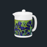 PixDezines van gogh iris/st. remy Teapot<br><div class="desc">PixDezines Van Gogh purple irises.   Digitally enhanced by PixDezines.
com.  All rights reserved.</div>