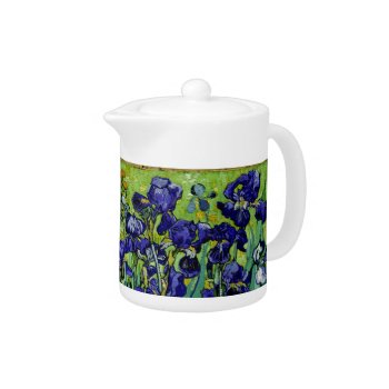 Pixdezines Van Gogh Iris/st. Remy Teapot by The_Masters at Zazzle