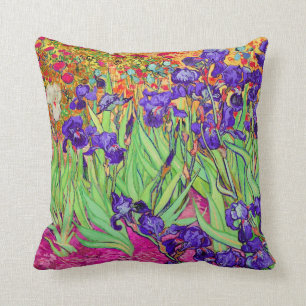 PixDezines van gogh iris/st. remy Throw Pillow