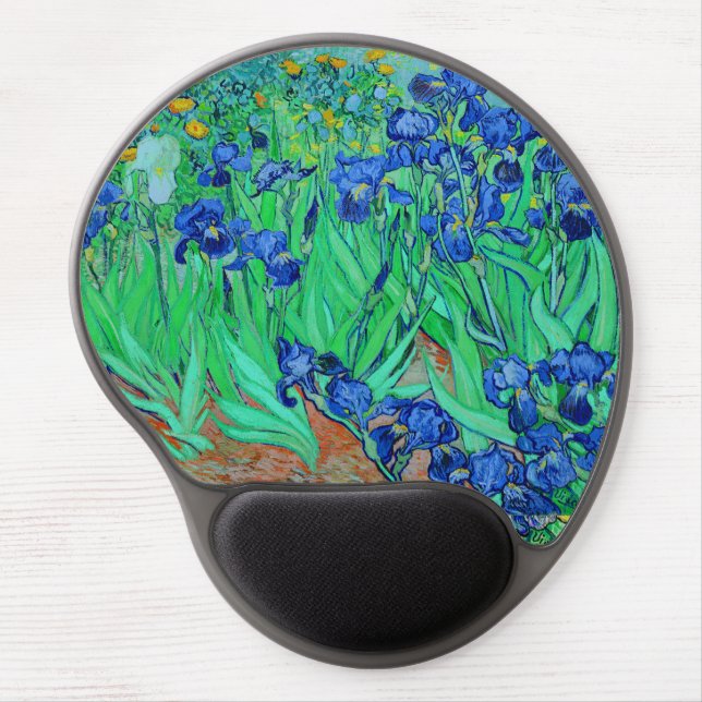PixDezines van gogh irises/st. remy Gel Mouse Pad (Front)