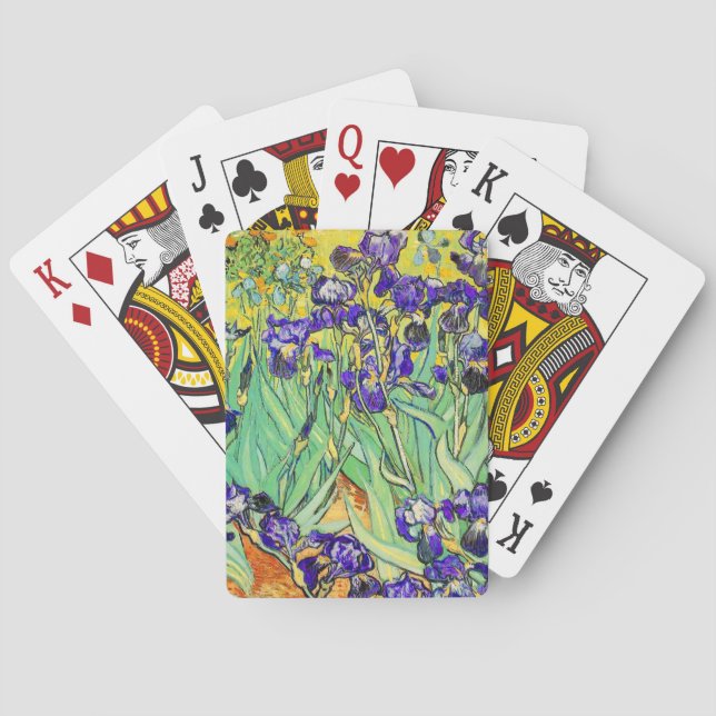 PixDezines van gogh purple bearded iris / st. remy Poker Cards (Back)