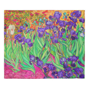 PixDezines Van Gogh Purple Iris/St. Remy Duvet Cover
