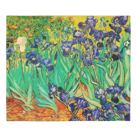 Pixdezines Van Gogh Purple Iris/st. Remy Duvet Cover