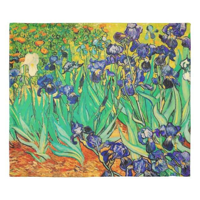 PixDezines Van Gogh Purple Iris/St. Remy Duvet Cover (Front)