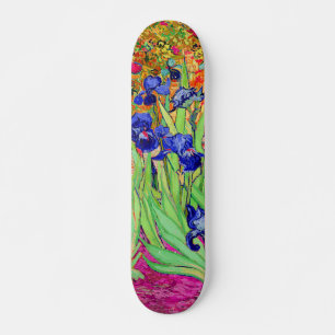 PixDezines van gogh purple irises Skateboard