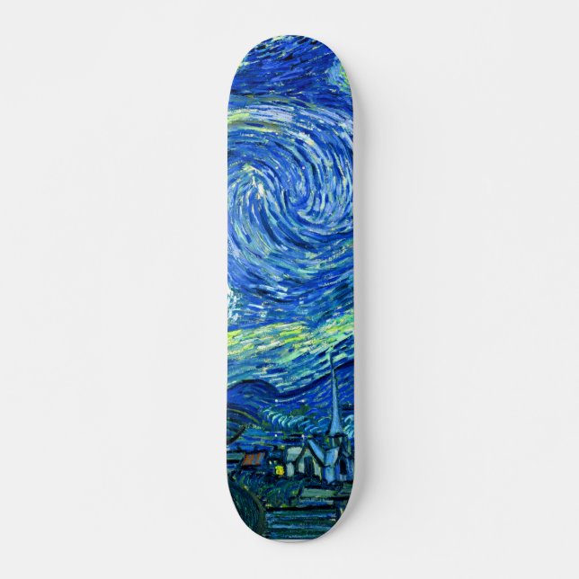 PixDezines van gogh starry night Skateboard Deck (Front)