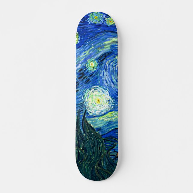 PixDezines van gogh starry night Skateboard Deck (Front)