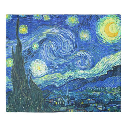 PixDezines Van Gogh Starry Night/St. Remy Duvet Cover