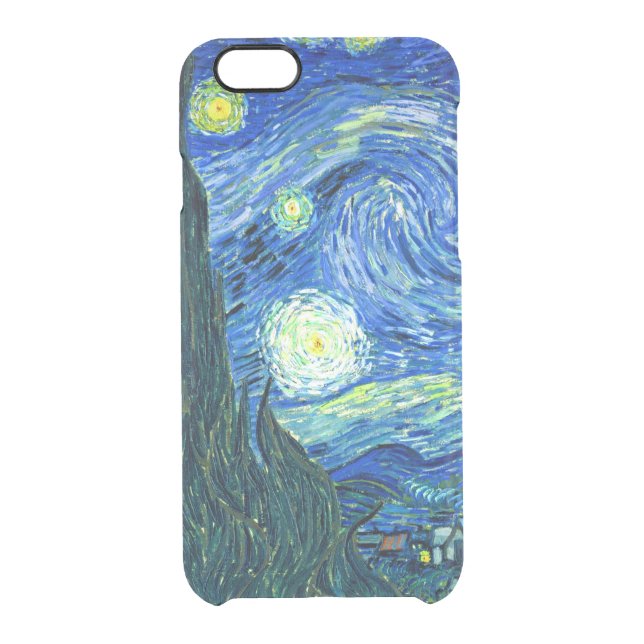 PixDezines Van Gogh Starry Night/St. Remy Uncommon iPhone Case (Back)
