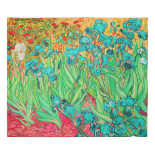 PixDezines Van Gogh Teal Iris/St. Remy Duvet Cover