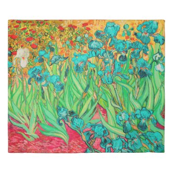Pixdezines Van Gogh Teal Iris/st. Remy Duvet Cover by The_Masters at Zazzle