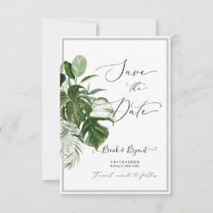 PixDezines Variegated Monstera n Tropical Foliage Invitation